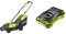 Ryobi OLM1833B 18V ONE+ Cordless 33cm Lawnmower (Body Only) & RC18150 18V ONE+ Cordless 5.0A Battery Charger