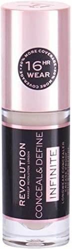 Makeup Revolution Conceal & Define Infinite Longwear Concealer, C0.5, 5ml, Light Coverage