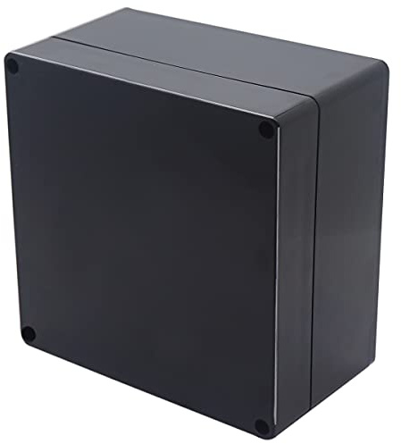 Otdorpatio Project Box Boîte de jonction étanche IP65 en plastique ABS Noir 160 x 160 x 90 mm
