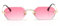 LIGOES männer rechteckig sonnenbrille rahmenlose sonnenbrille randlos achteckig kleine brillen frauen metall gold polygon blau braun uv400 (gold with pink)