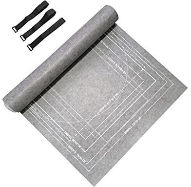 Tinyouth Puzzle-Rollmatte für 1000/1500/2000 Puzzleteile, 1,5 mm faltbares Puzzlebrett, Aufbewahrung, Filzpad, Puzzlesparer für rundes, quadratisches und rechteckiges Puzzle, Grau