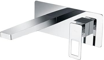 IMEX - Grifo empotrado monomando lavabo - Griferia de baño para lavamanos - grifos empotrados de baño Serie Suecia Cromado/Plateado BDC032-4