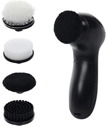 YANYUESHOP Kit Lucidascarpe Automatico Lucidascarpe Elettrico Spazzola Lucidascarpe Lucidascarpe Pulitore Polvere Kit Portatile per la Cura di Scarpe, Borse, Divano (Nero)