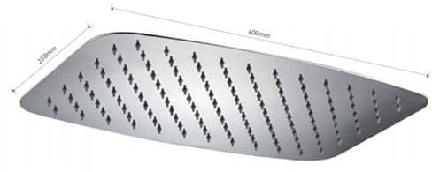 IMEX Spruzzatore Doccia Parete Soffitto Extra Piatto Ovale 25x40cm Cromato RDR002