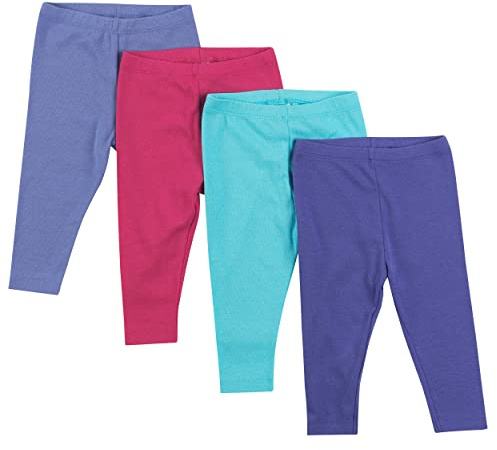 Hanes Baby Leggings, Ultimate Baby Flexy Knit Pants, Baby Pants, Toddler Pants 4-Pack 0-6M