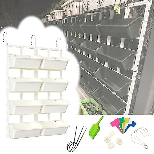 Wandpflanzgefäße, Blumenampel Außen,Hängender Balkonpflanzer, Hängepflanzen Topf, Selbstbewässernd Blumenampel Hängeampel Blumentopf Pflanzen, Indoor Hängende Blumentöpfe Mit Entwässerungslöcher ( Col