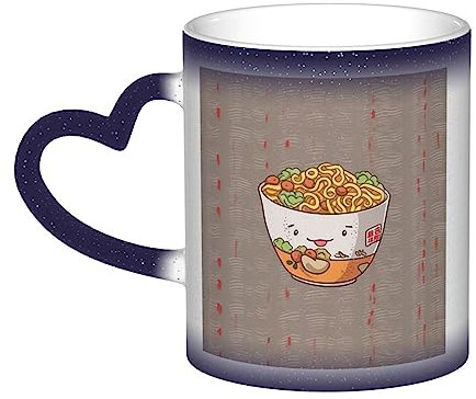 Tasses à café, coquetier, nouilles, personnalisable, changement de chaleur, tasse magique sensible à la chaleur, tasse en céramique, excellente tasse cadeau