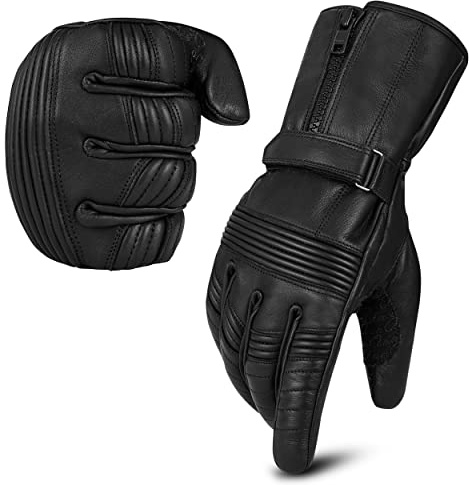 aaasportx Motorradhandschuhe Herren Winter Schwarz MotorradHandschuhe Winter Motorradhandschuhe Winter Herren Warm Wasserdicht Winddicht