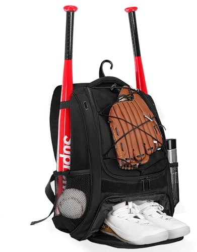 Goloni | Baseball Backpack Bag For Adult and Youth Baseball & Softball Equipment Bags Bat bag | shoes compartment & Fence Hook