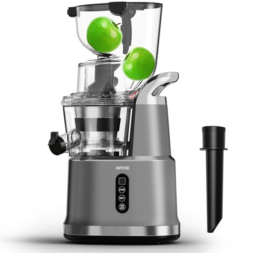 SiFENE Cold Press Juicer Machines, Big Mouth 83 mm Opening Whole Slow Masticating Juicer, Easy Clean Juice Extractor Maker For Full-Bodied Fruit & Veg Juice, High Yield, Non-BPA