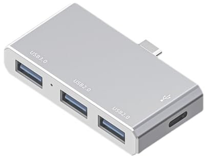 Streysisl Estación de acoplamiento USB C,Base de acoplamiento para monitor Type-C 3 Estación de acoplamiento 4 en 1 | Estación de acoplamiento USB C multifuncional Eficiente, Monitor doble para