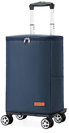 Kühltasche auf Rädern 28L - Kühlbox mit Rollen für Picknicks - Isolierte Trolley-Tasche für Veranstaltungen im Freien - Tragbare Kühlbox auf Rädern, Strandwagen Trolley