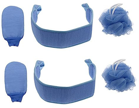 Baluue 2stücke Teiliges Dusch Schrubber-handschuhen Schrubberbällen Und Rückenreinigungsbändern Sanfte Peelingmassage Für Hauttypen Einfach Aufzubewahren Und Vielseitig Verwendbar