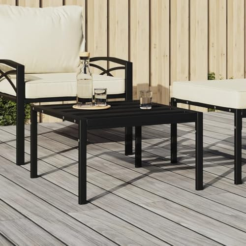 Xichuzi Garten-Couchtisch, Tisch Garten, Mehrzwecktisch, Buffettisch, Biertisch, Bierzelttisch, Flohmarkttisch, Schwarz 60x60x35 cm Stahl
