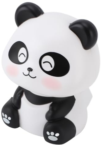 VINGVO Solar Bobblehead Figures, Car Bobblehead Solar Nodding Panda Figurine Decorative Bobbleheads for Car Dashboard Welcoming Animal Sculpture Ornament for Car Dashboard Home