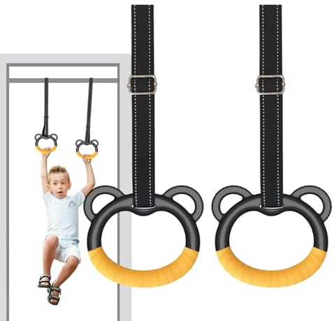 Gymnastikringar med trappor - pull-ups ringar, gungor för att öka höjden