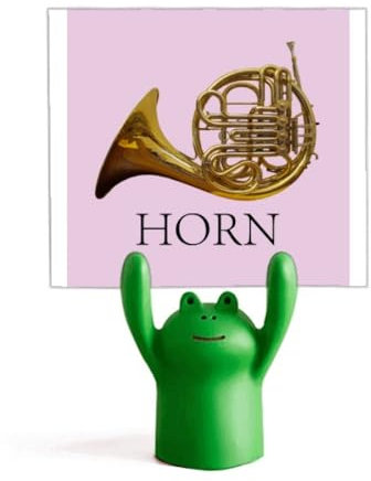Notenhalter für Musikinstrumente, klassisches Instrument, Horn, Cartoon-Tier-Frosch-Ständer, Dekoration