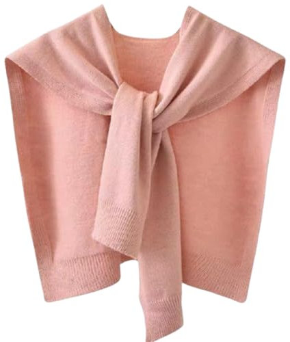 Generisch Weicher Strickschal, gemütliches Knotendesign, perfekt für Zuhause und Büro, leichte Mischung, ideal für alle Jahreszeiten (Pink,one_size)
