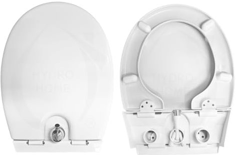Copriwater Sedile Wc Bidet Universale Ovale termoindurente bianco con erogatore acqua calda e fredda MADE IN ITALY BY HYDRO HOME