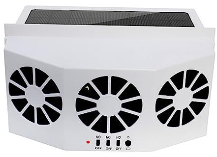 Ciieeo Ventilador Solar Ventilador de Ventilación Auto Extractor de Aire Ecológico Enfriador Solar Interior de Vehículo sin Consumo de Energía Confort