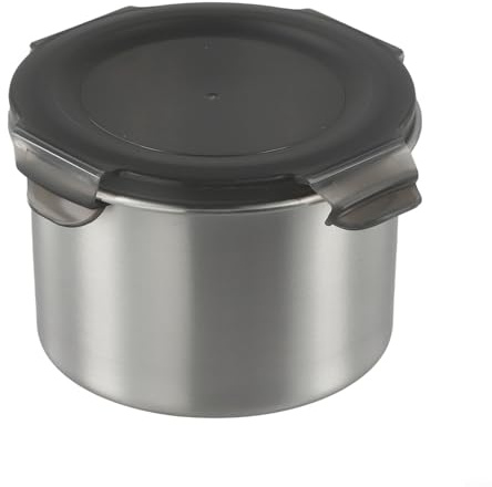 Lastdaytime Frischhaltedose aus Edelstahl mit vakuumversiegeltem Deckel für Küche (500 ml)