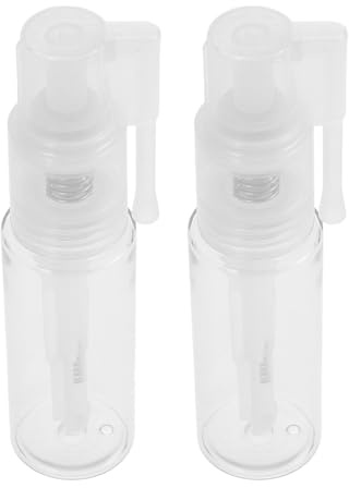 COLLBATH 2 st. sprayflaska för puder - återfyllningsbar pudersprayflaska för flera ändamål - 50 ml genomskinliga plastsprayflaskor med roterande munstycke för talk och hårfiberglitter
