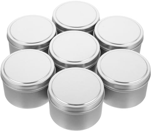 FONDOTIN 9 Pezzi Barattoli Rotondi in Latta per Candele Fai da Te Contenitori Sigillati Multiuso per Aromaterapia Caramelle e Cosmetici Scatolette Resistenti e Portatili in Latta