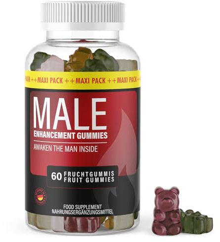 MALE Enhancement Gommes | pour les hommes actifs | combinaison d'ingrédients éprouvée | 60 gommes