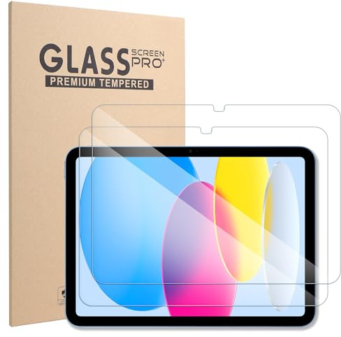 Xahpower 2 Pezzi Pellicola Protettiva per iPad (A16) 11 Pollici 2025/10,9 Pollici 2022, Durezza 9H, Anti Graffio, Protezioni Schermo in Vetro Temperato Compatibile con iPad 11/10a Generazione