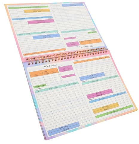 Toyvian Haushaltsbuch B5 Finanz Tracker mit Portablem Design und Papiermaterial Ausgabenaufzeichnungsbuch für Persönliche Finanzen und Budgetverwaltung zu Hause