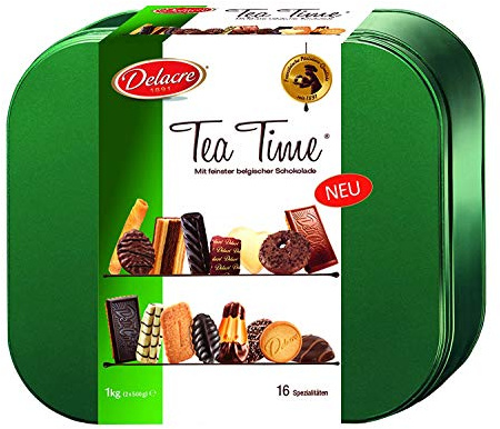 Delacre 5xSpecial Edition Noël, mélange de biscuits Tea Time Pack (5x1000g boîte métal)