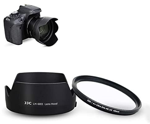 Pare-Soleil et Filtre UV pour Objectif Canon EF 50 mm f/1.8 STM Remplace Canon ES-68