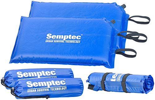 Semptec Urban Survival Technology Thermositzkissen: 2er-Set selbstaufblasende Outdoor-Thermo-Sitzkissen, 24 x 1 x 42 cm (Selbstaufblasende Kissen, Campingkissen, Nackenkissen aufblasbar)