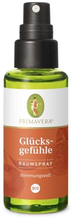 PRIMAVERA Raumspray Glücksgefühle bio 50 ml - Mandarine, Grapefruit und Tonka - Aromadiffuser, Aromatherapie - stimmungshebend - vegan