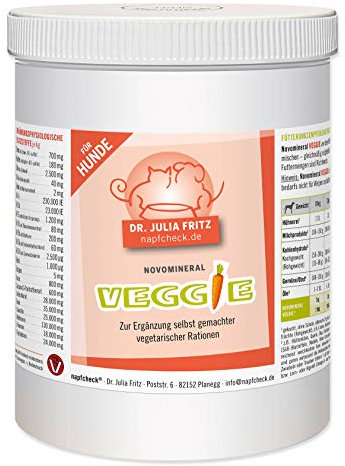napfcheck Novomineral Veggie - Spezielle Ergänzung für vegetarische und vegane Fütterung - für Hunde - 500 g