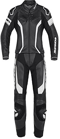 SPIDI Laser Touring 2-Teiler Damen Motorrad Lederkombi, schwarz/weiß, 46