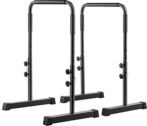 ISports Krafttraining Dip Stands Multifunktionale Dip-Ständer Verstellbare Dip-Stange Parallelstangen Schwer für Trizeps-Dips, Klimmzüge, Liegestütze, L-Sits