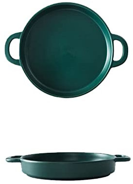 cooking teglia forno Creativo ceramica Binaurale Cassetto da forno Forno a microonde Forno a microonde Cottura Aperto Fiamma Aperto Barbecue Vassoio for uso domestico Tableware Barbecue Vassoio 2 PZ t