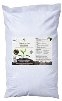 Humus de lombriz Vermiduero 10L. Abono orgánico 100% natural y ecológico. Renueva la tierra y cuida tus plantas.
