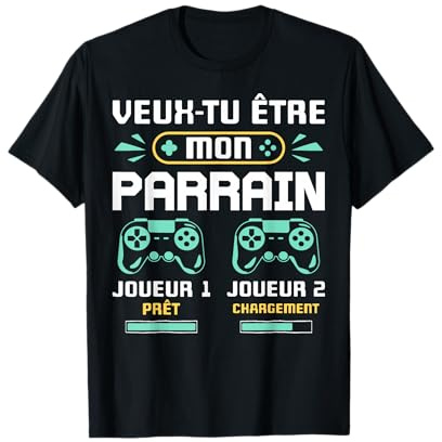 Veux-tu être Mon Futur Parrain Gamer Demande Parrain Geek T-Shirt