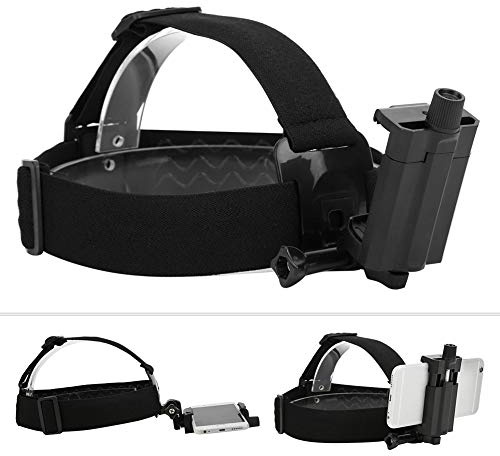 Ejoyous Soporte de Correa para la Cabeza, Soporte para Cabeza Móvil, Soporte para Teléfono Celular, Correa Ajustable con Clip, Soporte para Cámara Universal