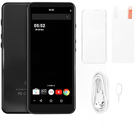 Lettore MP4, Chip MTK IPS HD Touch da 5, 0 Pollici Portatili con Lettore Musicale Bluetooth, Risoluzione 340X800, Batteria Agli Ioni di Litio da 2050 mAh, Telaio Centrale in Lega di Alluminio (Nero)
