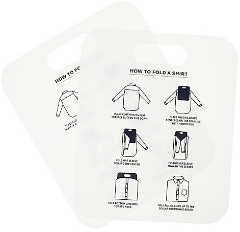 Zerodeko Wäschebrett 2 Stück Hemdfaltbrett T-shirt Kartonblatt Falten Kleidung Organisieren Sie Ihren Schrank