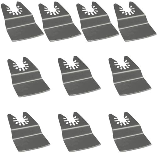 10 X Rennie Tools 50mm Wide Scraper Blades/Oscillating Multitool Blades | For Scraping Cutting Removing Paint Caulk Adhesive Sealant Compatible With Stanley Worx F30 Erbauer Dewalt Multi Tools Etc