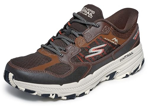 Skechers Go Run Trail Altitude 2.0 Ravine Donna, Tessile in Pelle Marrone e Arancione, 47.5 EU
