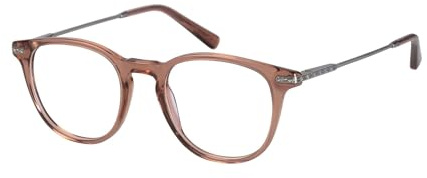 Savile Row Brille mit Sehstärke für Damen optional mit Sonnenbrillentönung oder Blaulichtfilter, Rund, gefertigt aus Acetat (inklusive Brillenetui)