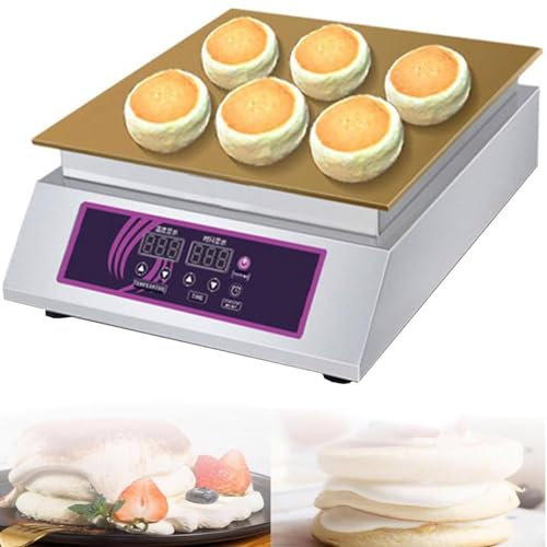 FJYAWEN Machine à Soufflé Antiadhésive Commerciale, Machine à Soufflé, Adaptée Au Traitement des Crêpes, du Fromage Grillé, du Steak, des Hamburgers, des Gaufres, Etc.,A