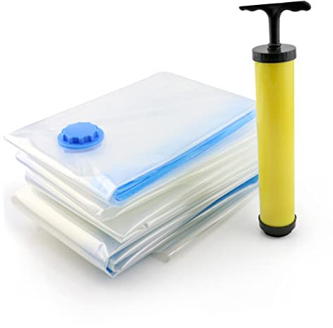 MAGICLULU 12pcs Vacuum Compression Bags Multi-purpose Clothes Storage Bags Large Random Hand Pump for Space Saver