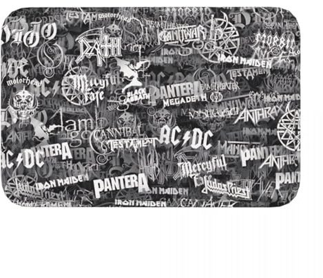 OOAHJEID Alfombrilla de baño con Bandas de Heavy Metal Alfombra para Sala de Estar Alfombra para Puerta de Entrada decoración del hogar