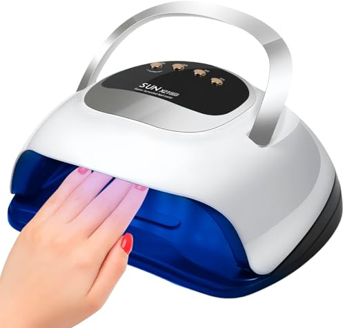 UV LED-nagellampa med 72 pärlor, 320 W nagelhärdande lampor för gelpolish med automatisk sensor/4 timer-inställning, LED-nageltorkare, professionella torkverktyg för nagelkonst för fingernagel och